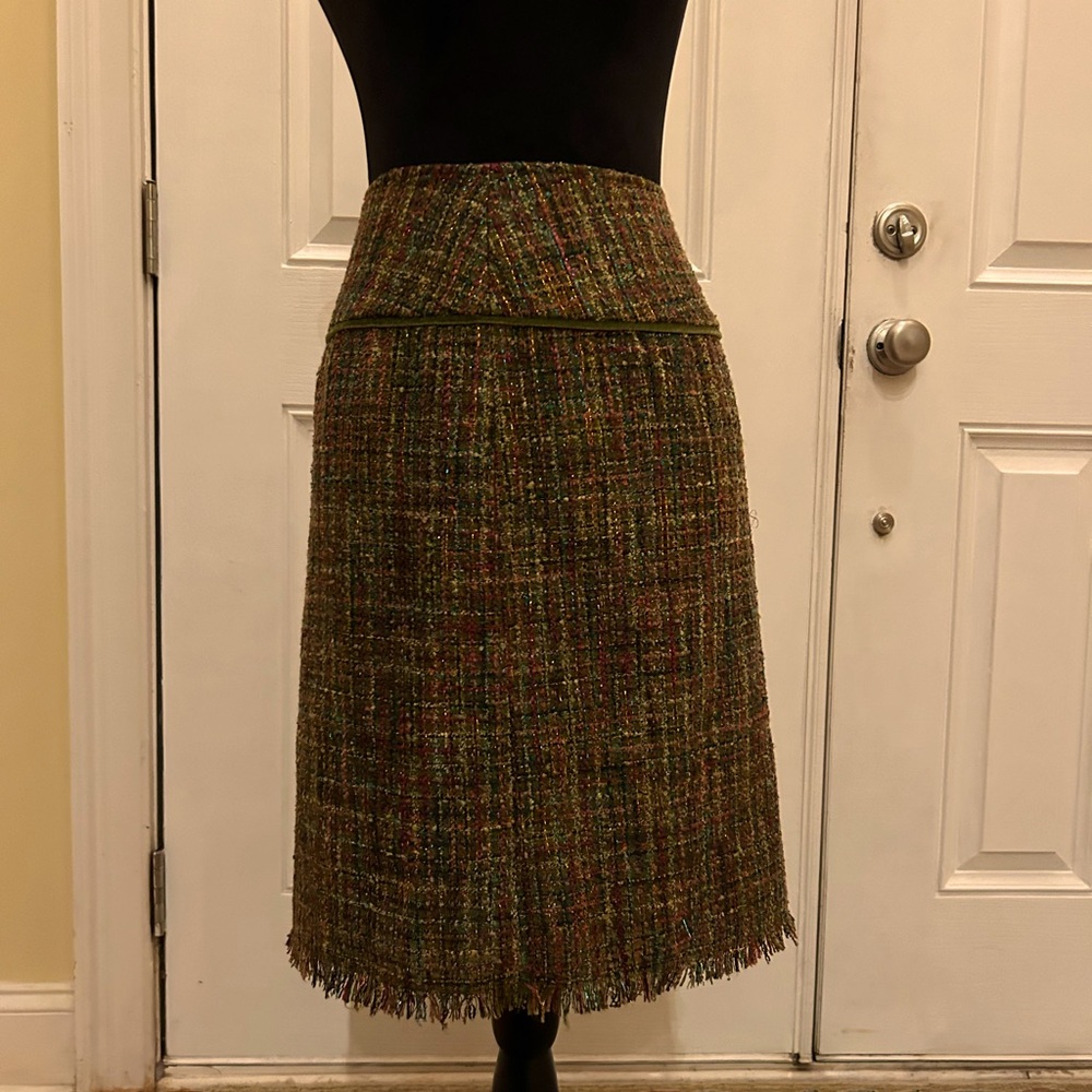 Get Fall-Ready with this beautiful metallic multi-colored skirt!